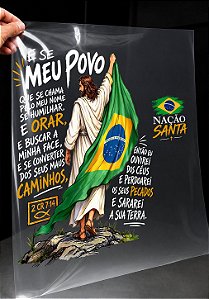 IMPRESSÃO DE DTF-NAÇÃO SANTA ADULTO- 35X43 CM