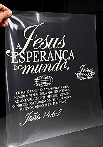 IMPRESSÃO DE DTF - JESUS A ESPERANÇA DO MUNDO - 31X40 CM