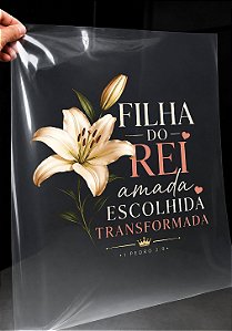 IMPRESSÃO DE DTF - FILHA DO REI AMADA - 24 X 26CM