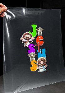 IMPRESSÃO DE DTF - JESUS SÍMBOLOS INFANTIL - 13X23 CM