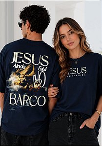 OVERSIZED - JESUS AINDA ESTÁ NO BARCO - COR AZUL