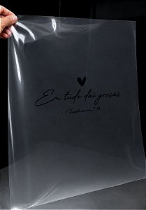 IMPRESSÃO DE DTF - EM TUDO DAI GRAÇA- 20X08 CM
