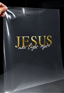 IMPRESSÃO DE DTF - JESUS MEU LUGAR SEGURO- 18X06 CM