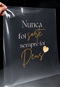 IMPRESSÃO DE DTF - NUNCA FOI SORTE- 16X21 CM