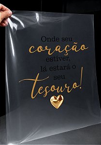 IMPRESSÃO DE DTF - ONDE SEU CORAÇÃO ESTIVER- 23X21 CM