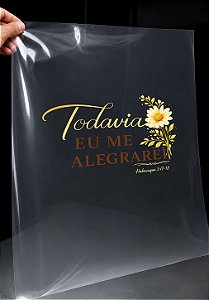 IMPRESSÃO DE DTF - TODAVIA EU ME ALEGRAREI- 22X13CM