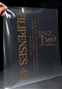 IMPRESSÃO DE DTF - PAZ DE DEUS FILIPENSES 4:7 - 11X44 CM