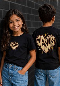 INFANTIL UNISSEX - JESUS CORAÇÃO- COR PRETO