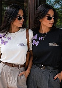 T-SHIRT FEMININA - EU SOU FILHA, EU SOU AMADA, EU SOU ESCOLHIDA