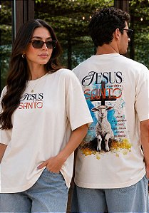 OVERSIZED - JESUS O CORDEIRO SANTO - COR MARFIM