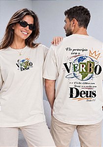 OVERSIZED - NO PRINCÍPIO ERA O VERBO - COR MARFIM