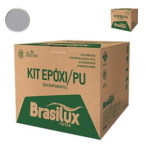 Kit Tinta Epoxi/PU Cinza Claro N6,5 3,6L Brasilux