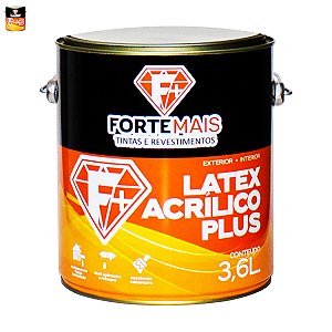 Tinta Látex Acrílico Plus Fosca 3,6L Crômio - Forte Mais