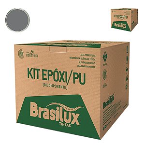Kit Tinta Epoxi/pu Cinza Médio N5 3,6l Brasilux