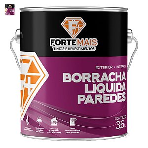 Tinta Borracha Líquida Paredes Cor Papel Picado 3,6l Forte Mais