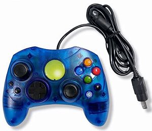 Controle azul translúcido - Xbox Clássico