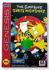 Jogo The Simpsons Barts Nightmare - Mega Drive