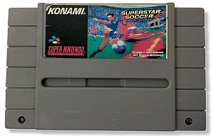 Cartucho de Super Nintendo International Superstar Soccer com Caixa e Berço