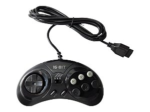 Controle 6 botões com função turbo e slow - Mega Drive