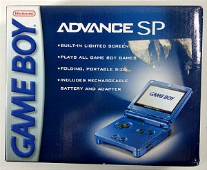 Game Boy Advance SP na caixa - GBA