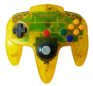 Controle translúcido Amarelo - N64