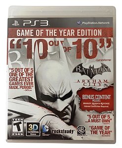 Jogo Batman Arkham City game of the Year edition - PS3