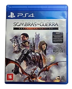 Jogo Sombras da Guerra Definitive Edition - PS4