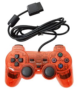 Controle transparente (Vermelho) - PS1 ONE/ PS2