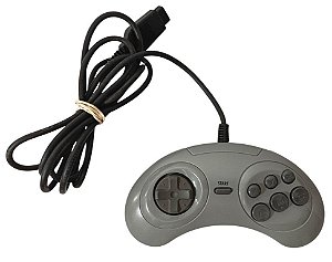 Controle 6 botões cinza Tectoy - Mega Drive