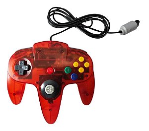 Controle translúcido Vermelho - N64