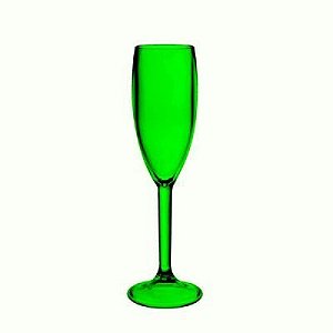 Taça Champagne Acrílico Verde 160ml - 6 Peça - KOS