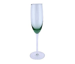 Taça Champagne 260ml Vidro Verde Stain 6 Peças