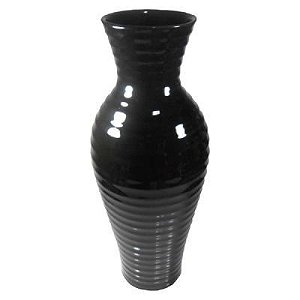 Vaso Cerâmica Preto 46x18cm