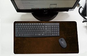 Mouse Pad / Desk Pad Grande 30x70 Linha Office - Marrom Manchado/Vintage