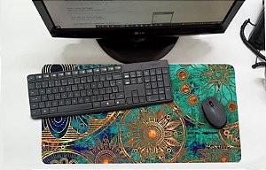 Mouse Pad / Desk Pad Grande 30x70 Paisagem - Mandala Tiffany
