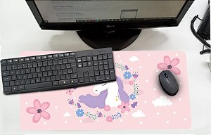 Mouse Pad / Desk Pad Grande 30x70 Infantil - Unicornio