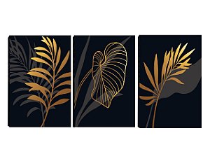 Quadro Folhas Douradas II - diversos tamanhos