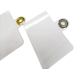 Suporte / tag transparente para alça cordão de celular