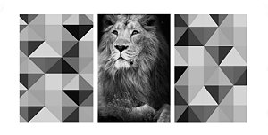 Quadro TRIO 60x120 - LEAO GEOMETRICO 2027-A