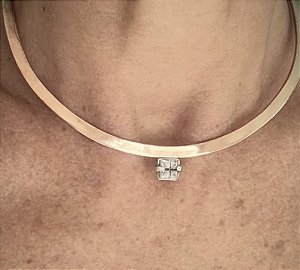 Gargantilha Musa em Cobre Puro e Zirconia