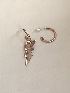 Brinco Argola com Raio em Cobre Puro