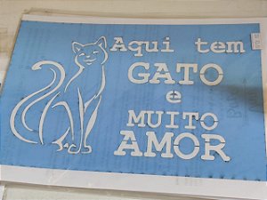 STENCIL VAN BORA 28X19 AQUI TEM GATO