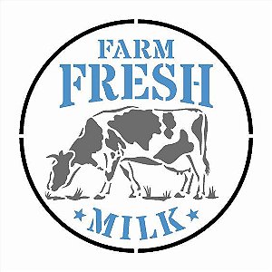 STENCIL 14X14 - FARMEHOUSE FRESH MILK