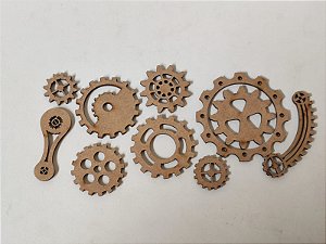 RECORTES - KIT STEAMPUNK ENGRENAGENS