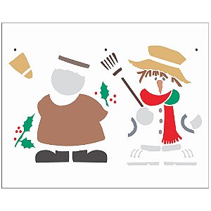 STENCIL 20X25 - BONECO DE NEVE