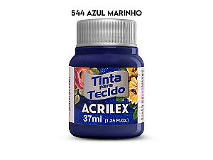 TINTA PARA TECIDO 37ML 544 AZUL MARINHO ACRILEX