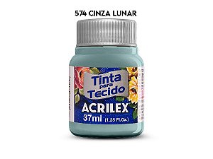 TINTA PARA TECIDO 37ML 574 CINZA LUNAR ACRILEX