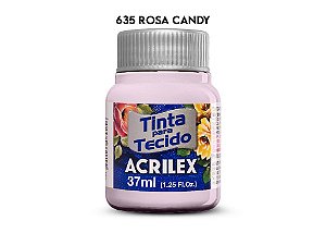 TINTA PARA TECIDO 37ML 635 ROSA CANDY ACRILEX