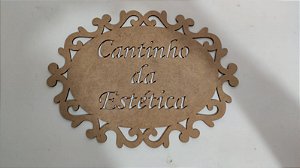 PLACA CANTINHO DA ESTÉTICA 28X22