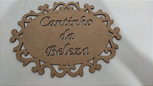 PLACA CANTINHO DA BELEZA 28X22